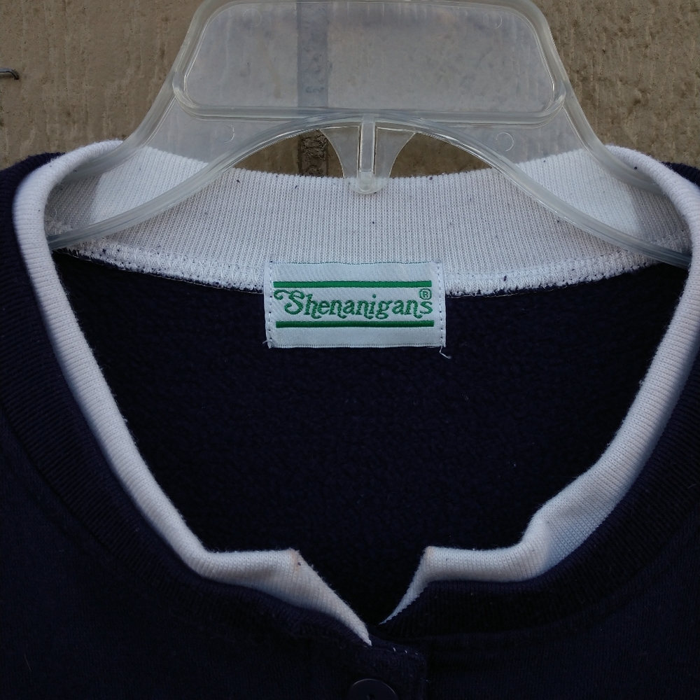 Shenanigans Button Down Christmas Sweatshirt - image 6